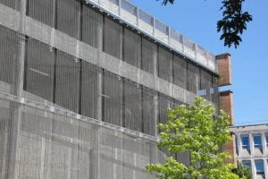 Wire mesh used for guarding on a multi-storey car park