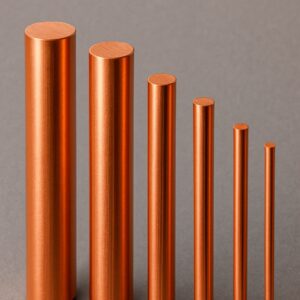 6 copper wires, sorted in descending wire gauges.