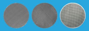 Mesh discs for plastic extruders