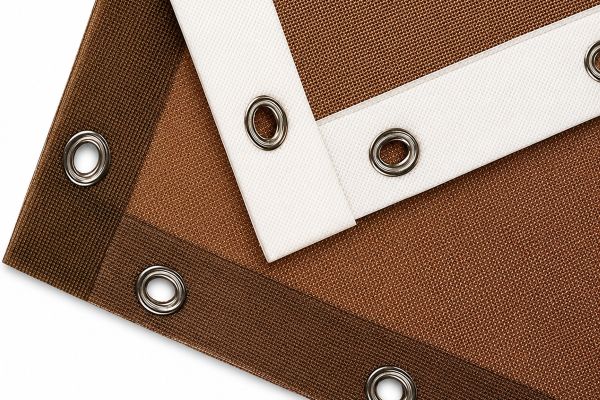 Rotex style mesh screens with PVC edging and eyelets for mounting