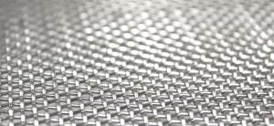 close up of stainless steel woven wire mesh
