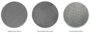 Mesh discs for plastic extruders