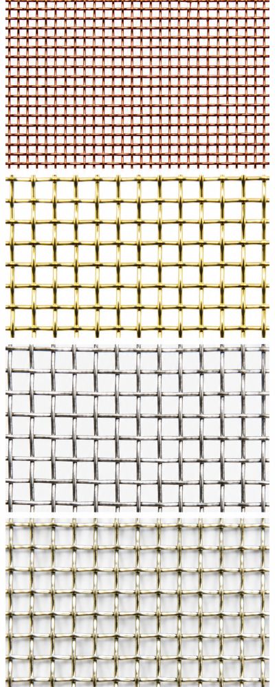 Woven wire mesh is available in many different metals and alloys