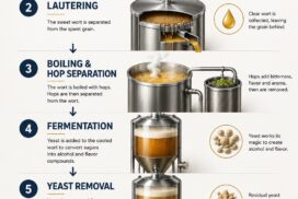 Typical beer filtration stages