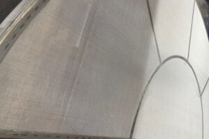 A bespoke mesh screen, sized and shaped to fit the application