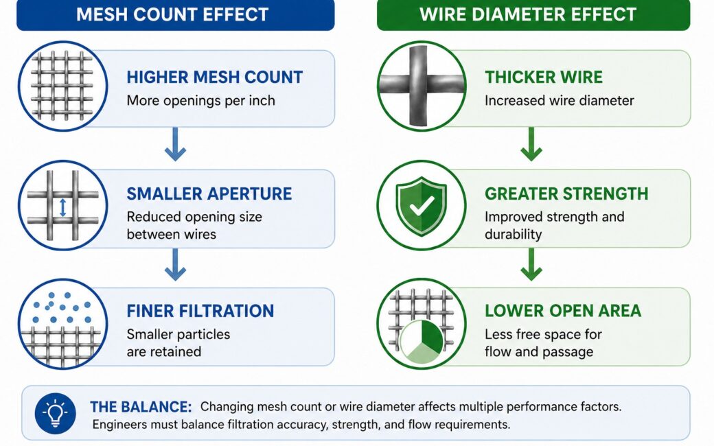 The effects of different mesh parameters