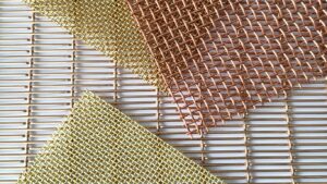 Multiple woven wire mesh types