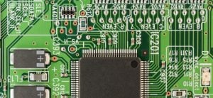 circuit board screen printed using wire mesh