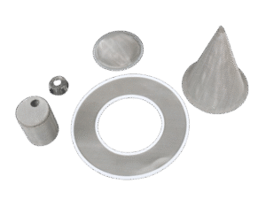 Various filters, pressed from woven wire mesh